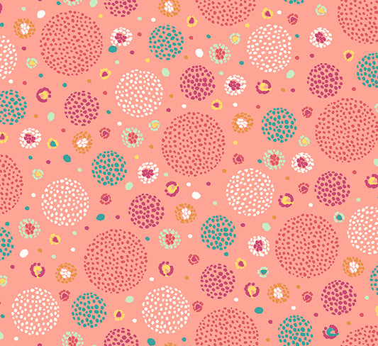 Flora || Dotted Circles || Salmon