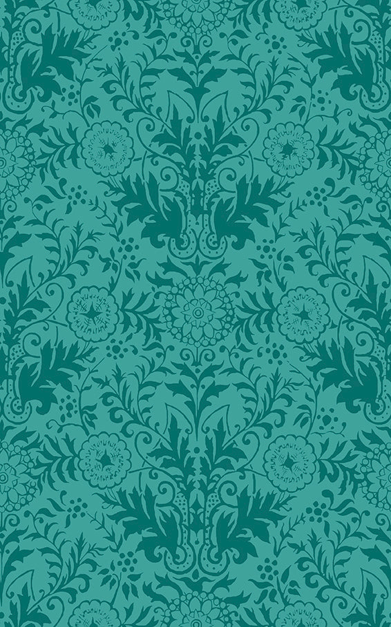 Flora || Damask || Teal