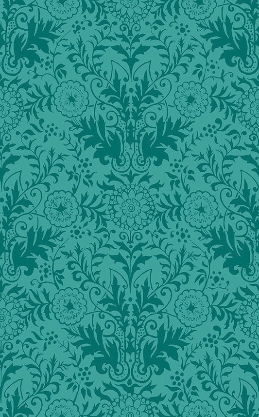 Flora || Damask || Teal