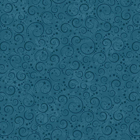 Nordic Holiday Village || Mini Swirls || Blue