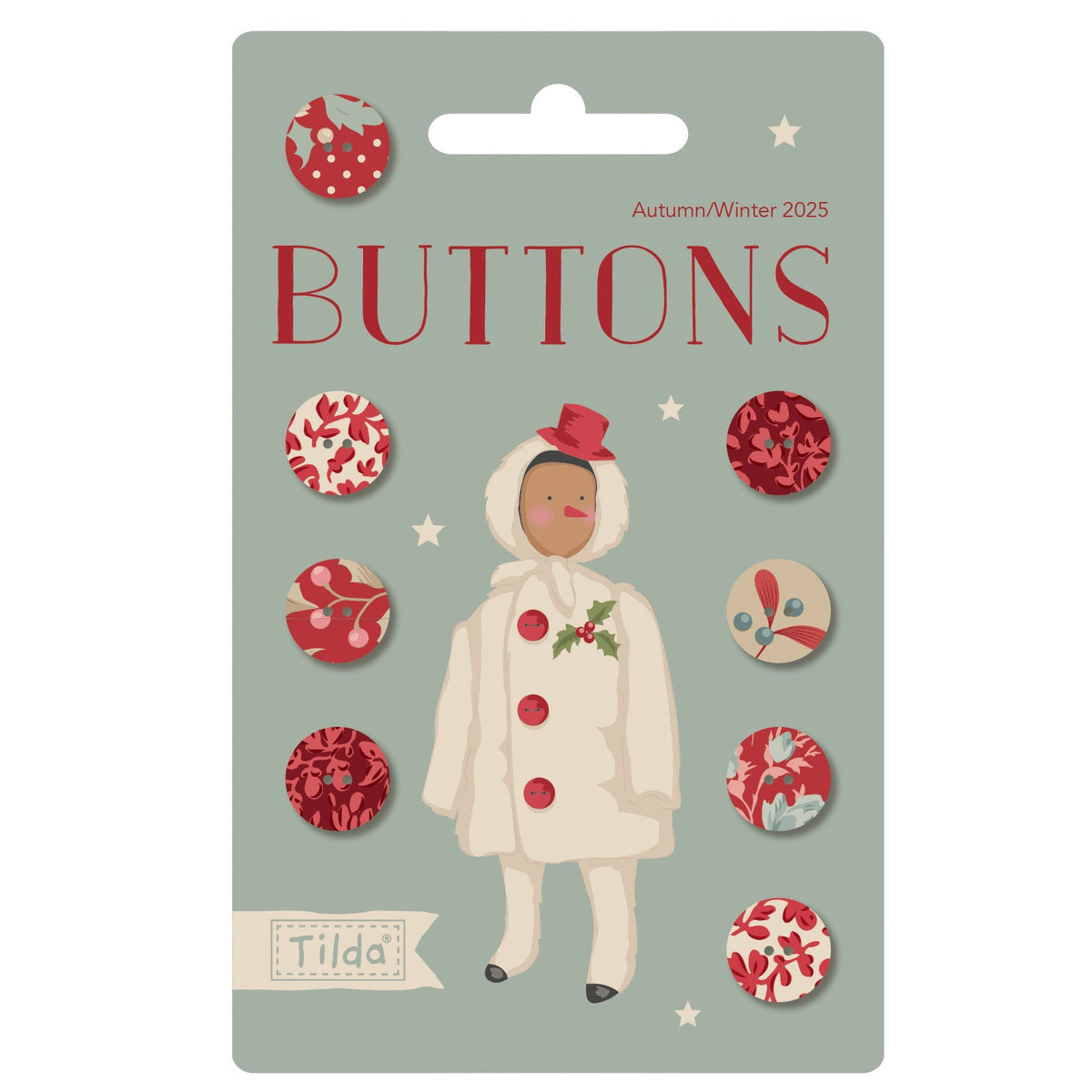 Merry Little Christmas || Buttons 0.47in 8pcs