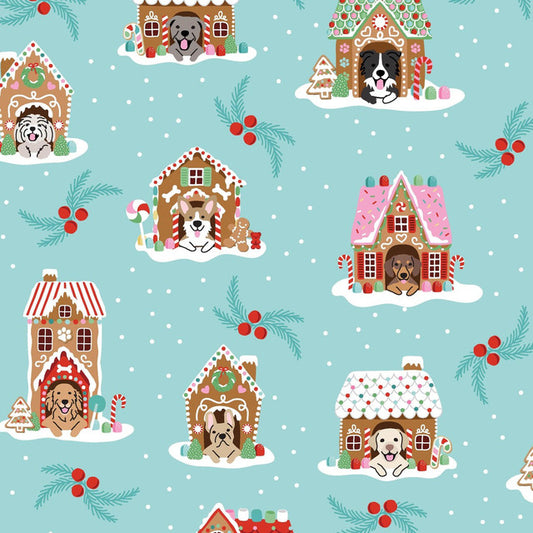 Winter Waggers || Sweet Doghouses || Light Blue