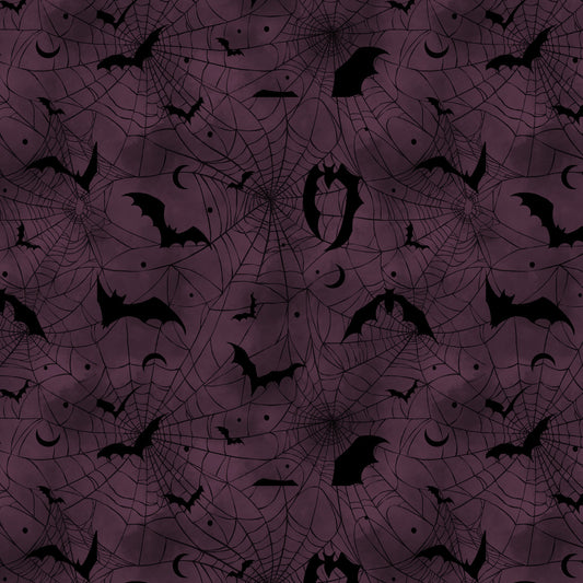 Darkly Enchanted || Spiderweb with Bats || Plum