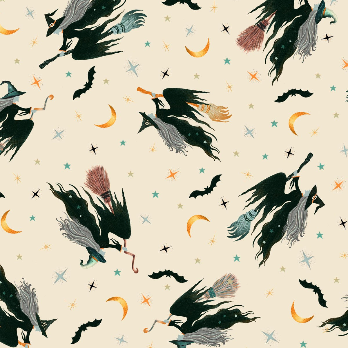 Witchy Wicked || Witches Flying on Broomsticks || Cream