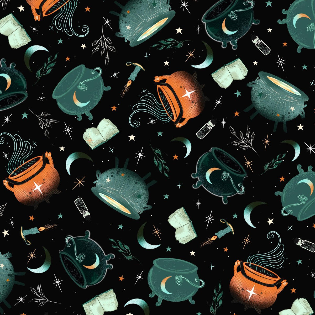 Witchy Wicked || Cauldrons, Potion Books, and Candles || Black
