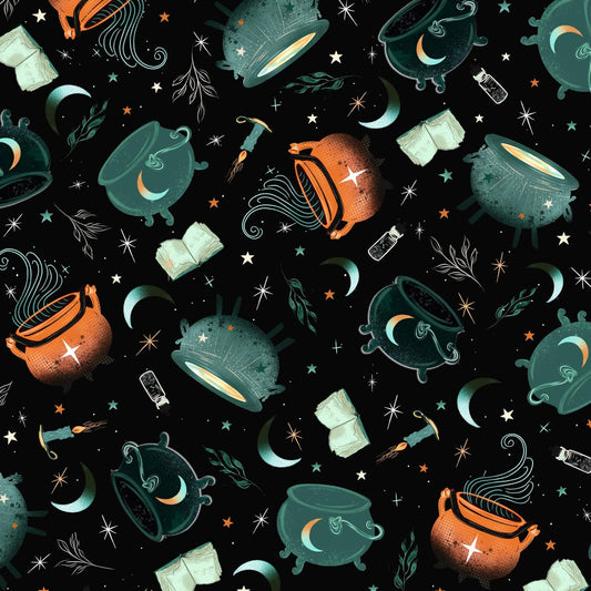 Witchy Wicked || Cauldrons, Potion Books, and Candles || Black