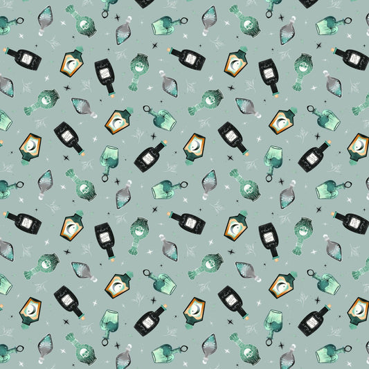 Witchy Wicked || Potion Bottles || Dusty Blue