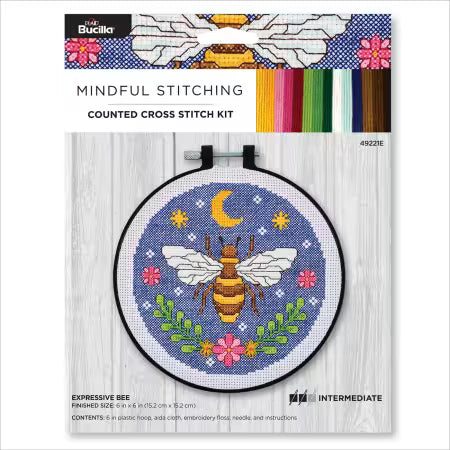 Bucilla Cross Stitch Kit Expressive Bee