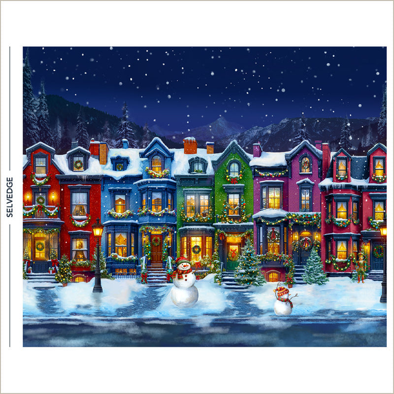 Winter Wonder Winter Town 35.5in x 43in Multi Puff Panel by Windham Fabrics
