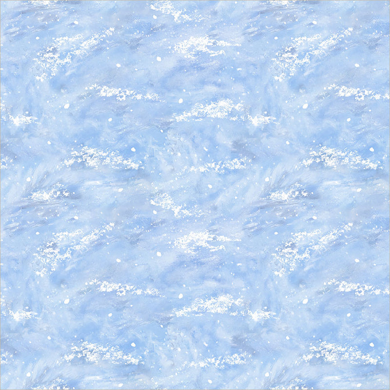 Winter Wonder Snowfield Icy Blue Fabric by Windham Fabrics