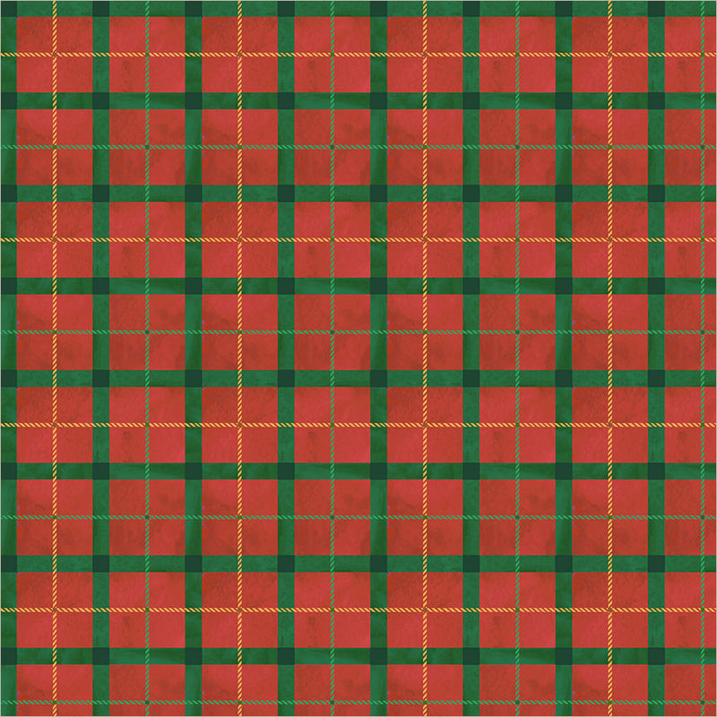 Winter Wonder Festive Plaid Red Fabric by Windham Fabrics