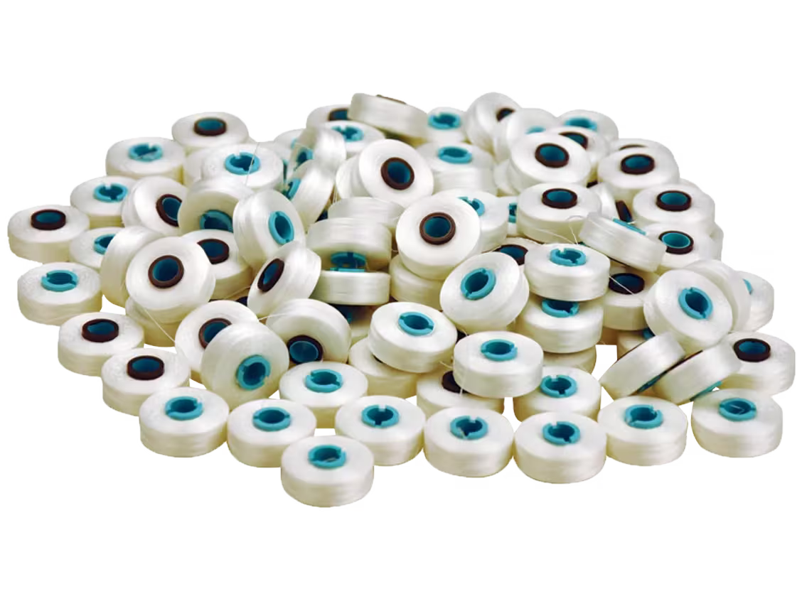 Brother PRWB135 Pre-Wound White Size L Embroidery Bobbins (100-Pack)