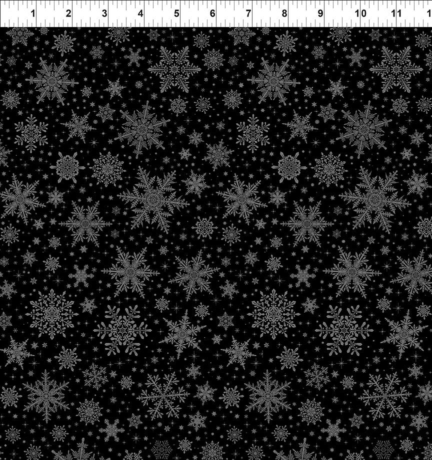 Winter Enchantment || Snowflakes || Black