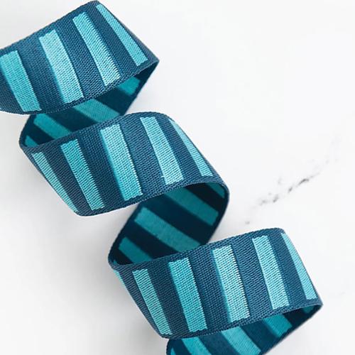 Webbing || Bold Stripe Peacock || 1.5" || Stitch Supply