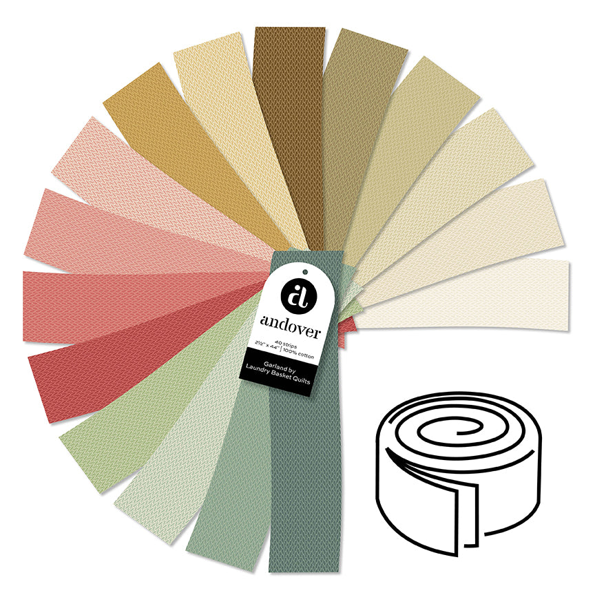 Garland || 2.5 Inch Strip Roll || 40 Cut JR