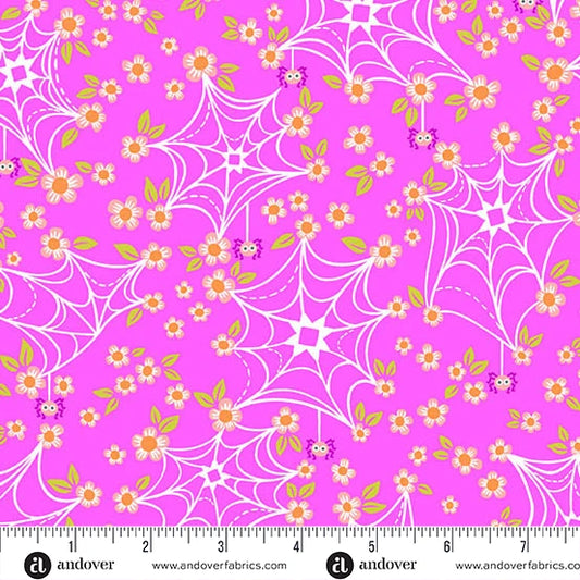 Ghostly Garden || Web and Bloom Pink
