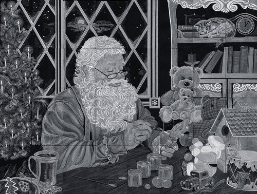 Santa's Workshop Tiling Scene