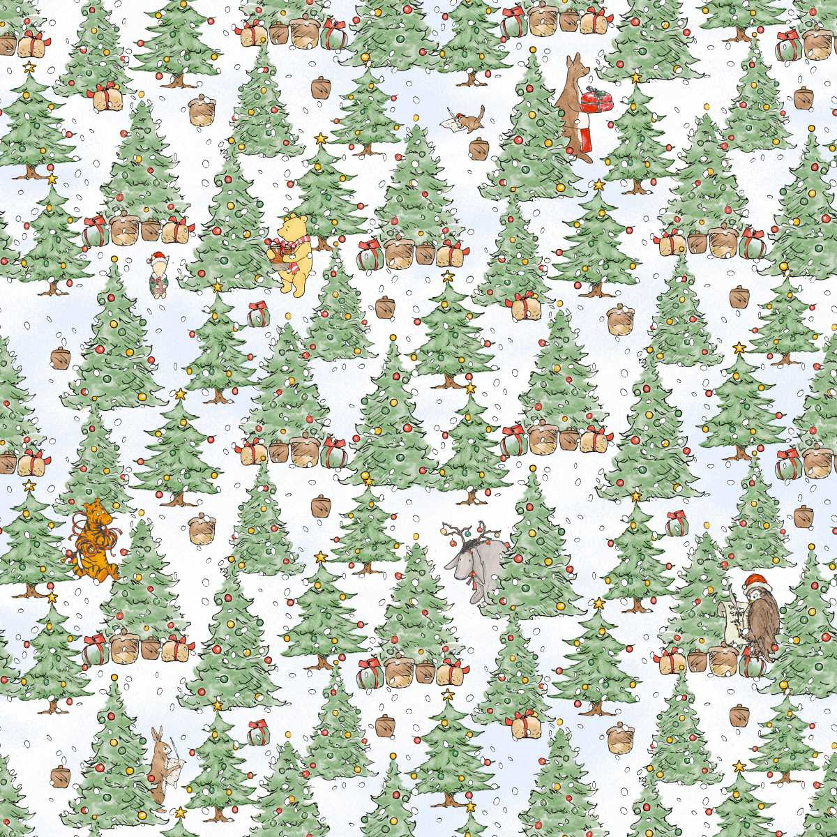 Christmas at Pooh Corner || Christmas Trees ||Green/Snow