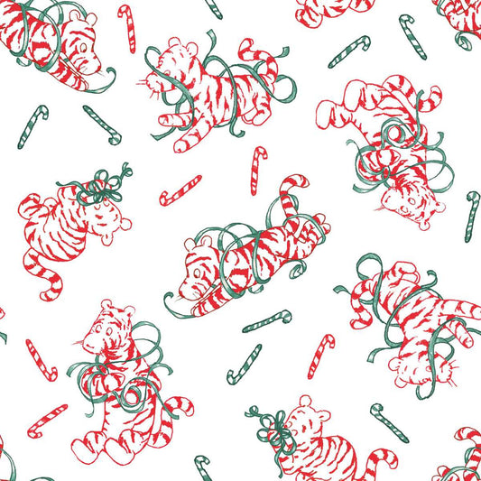 Christmas at Pooh Corner || Peppermint Tigers || White/Red