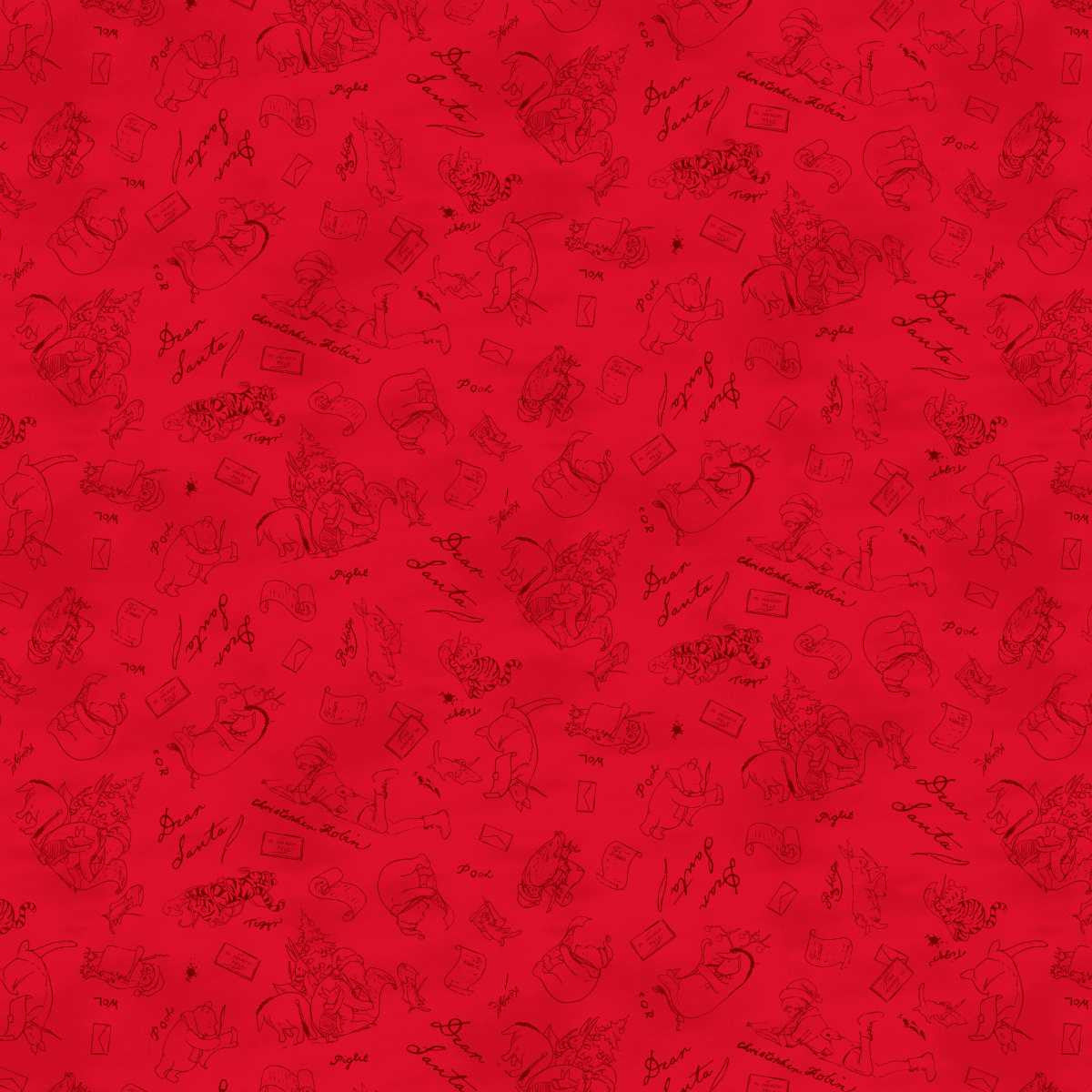 Christmas at Pooh Corner || Dear Santa Mono || Red