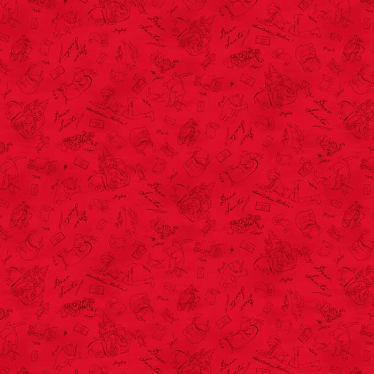 Christmas at Pooh Corner || Dear Santa Mono || Red