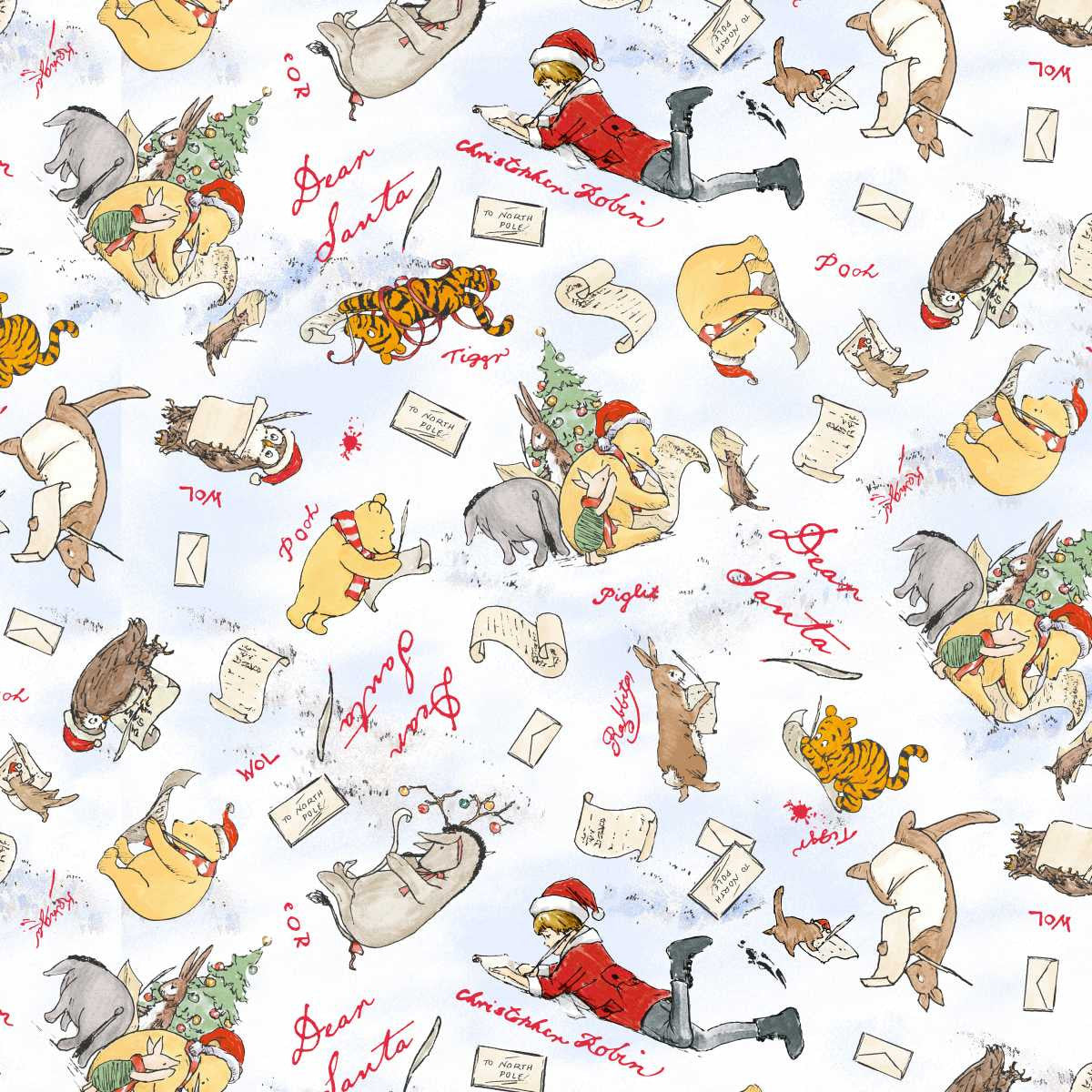 Christmas at Pooh Corner Minky || Dear Santa || Snow