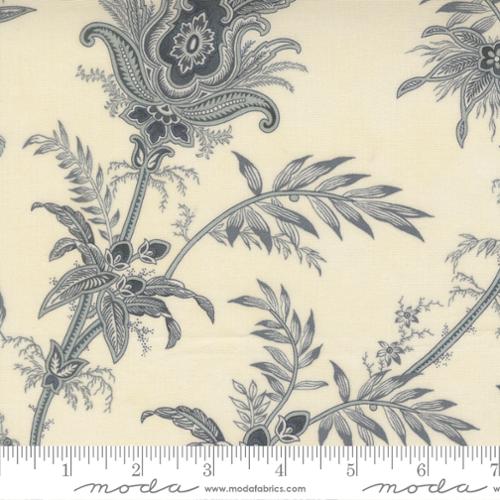Breathtaking Blues Plume Florals Porcelain Fabric by Moda