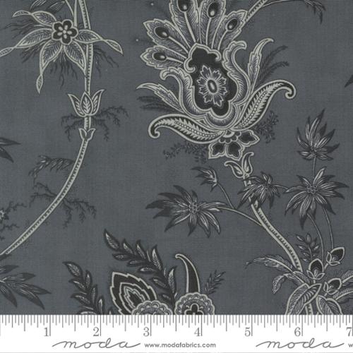 Breathtaking Blues Plume Florals Dusk Fabric by Moda