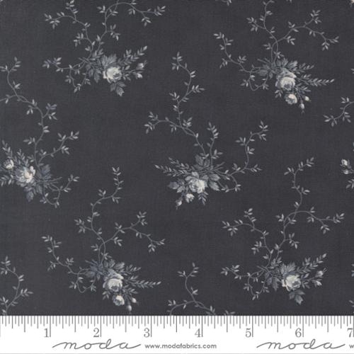 Breathtaking Blues Rose Garden Midnight Fabric by Moda
