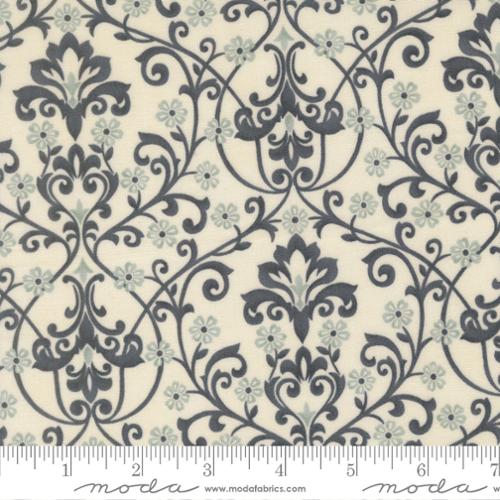 Breathtaking Blues Damask Porcelain Fabric by Moda
