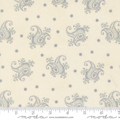 Breathtaking Blues Paisley Porcelain Fabric by Moda