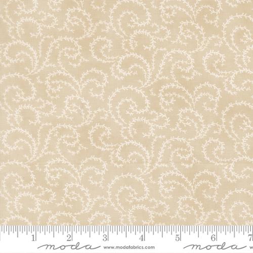 Breathtaking Blues Vine Blenders Ecru Fabric by Moda