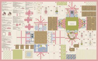 My Secret Garden || Bunny Cottage || 36" x 60" Cloud Panels