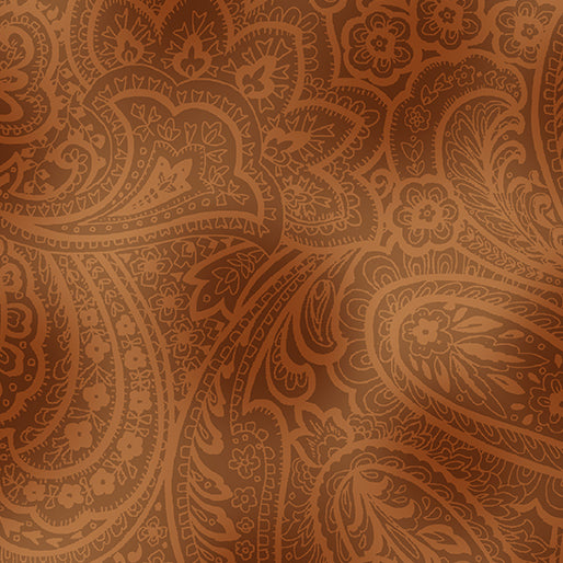 Radiant Paisley Saddle Brown 9747W-78