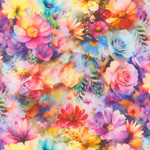 Gradients Gallery || Watercolor Floral || Minky