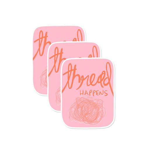 Thread Happens Sticker by Checker Dist.