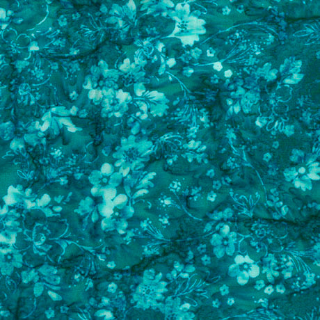 HydroHue || Batik Floral || Dark Teal