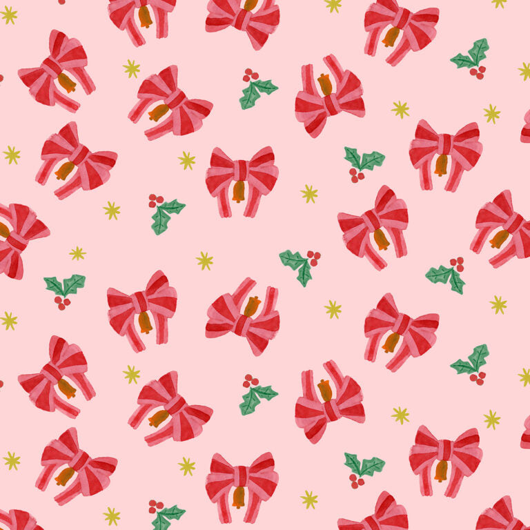 Merry Happy Christmas || Bows & Bells || Candy Cane