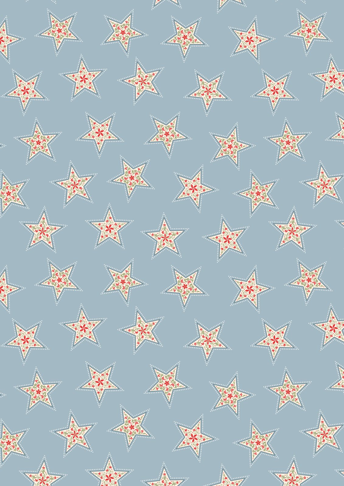 Peace and Joy Stars on Light Blue