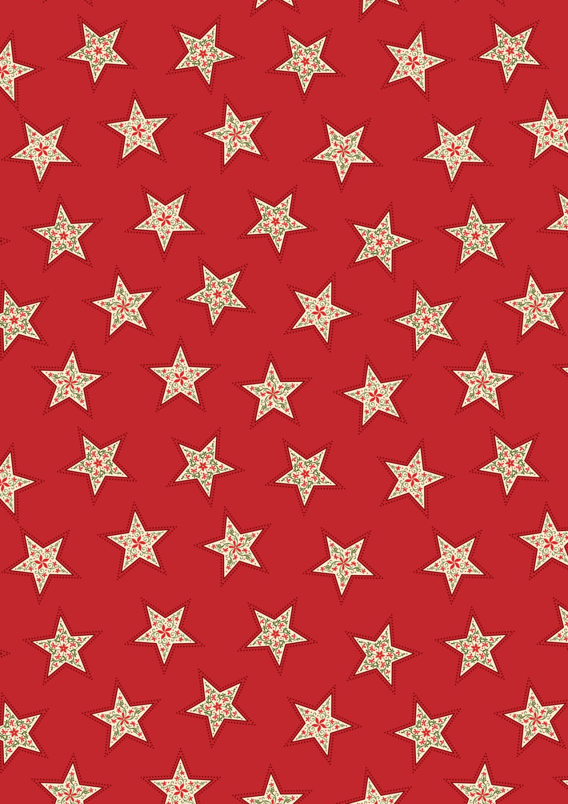 Peace and Joy Stars on Red