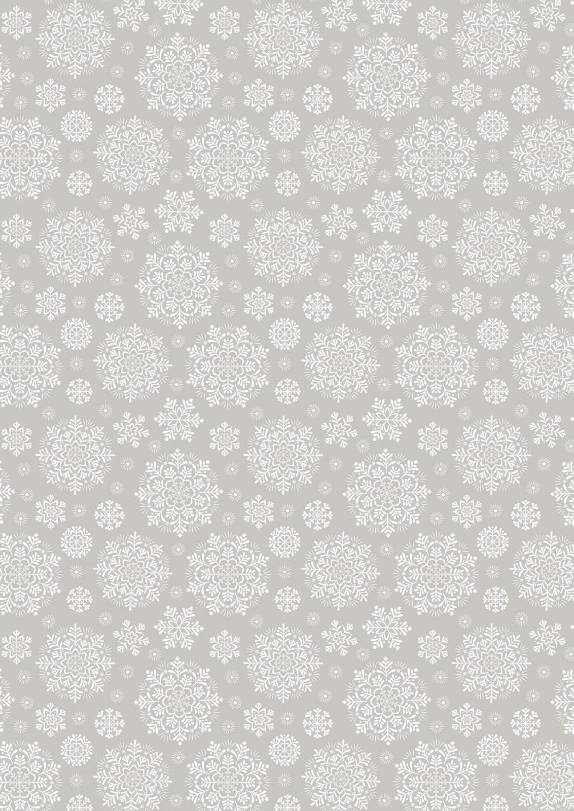 Peace and Joy Snowflakes on Light Silver