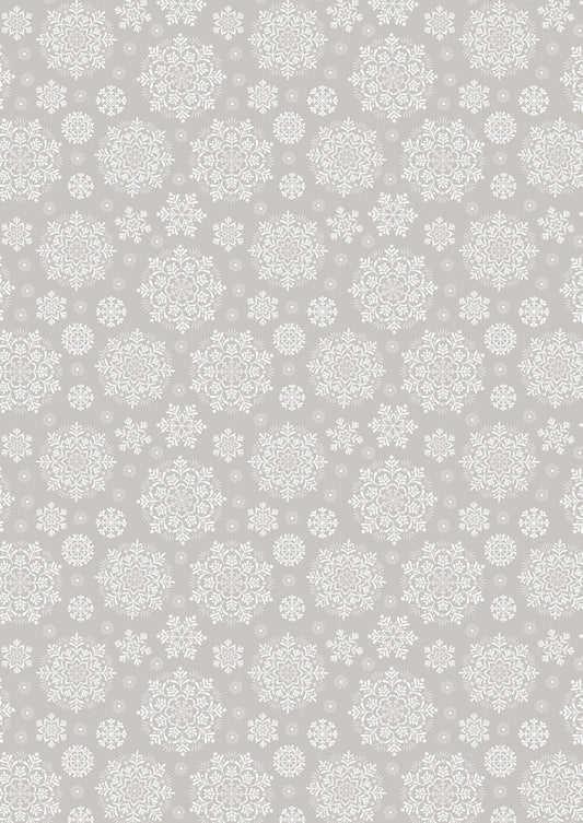 Peace and Joy Snowflakes on Light Silver