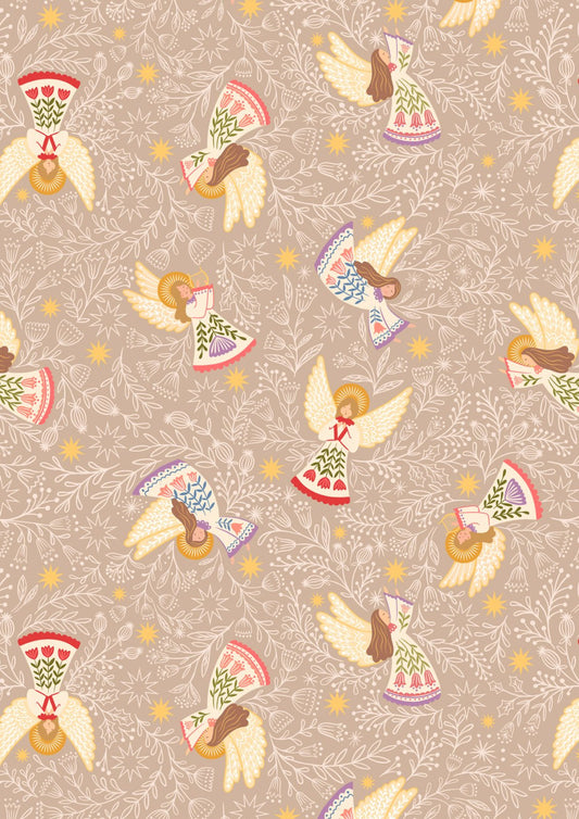 Peace and Joy Host of Angels on Taupe