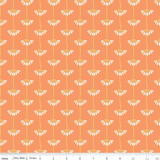 Secret Garden Sunflowers Marmalade Fabric by Riley Blake Designs