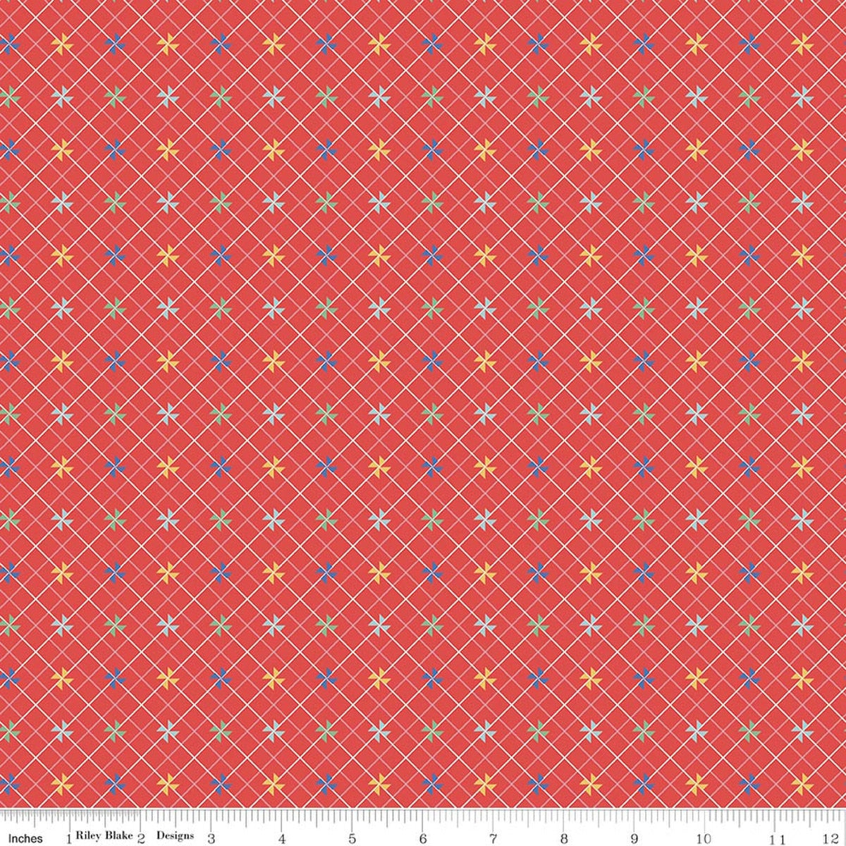 Dear Sweethearts Pinwheels Red Fabric by Riley Blake Designs