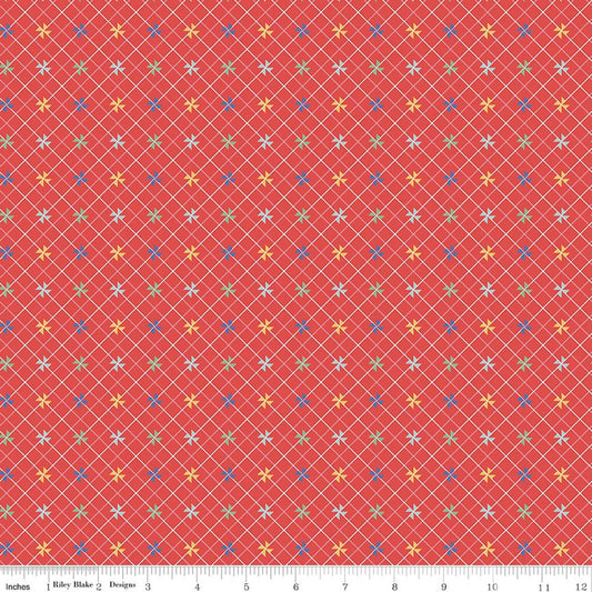 Dear Sweethearts Pinwheels Red Fabric by Riley Blake Designs