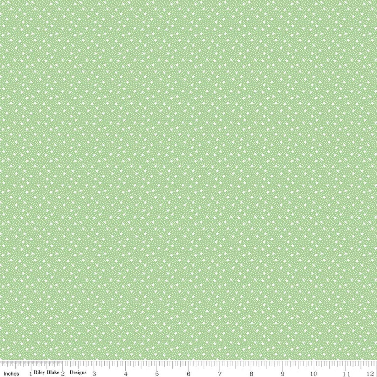 Dear Sweethearts Star Dots Green Fabric by Riley Blake Designs
