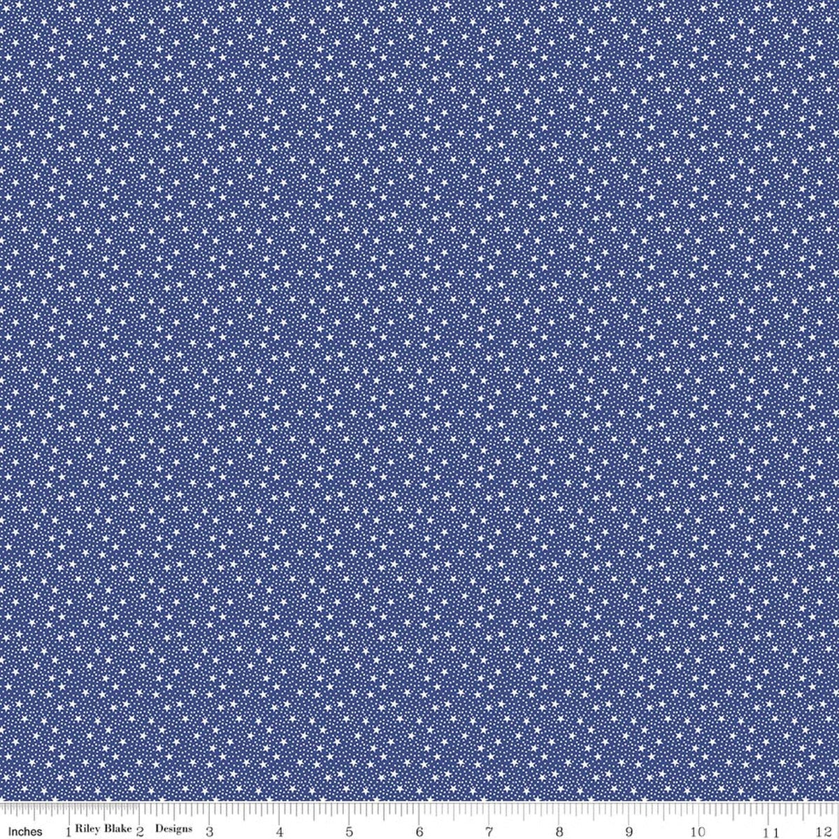 Dear Sweethearts Star Dots Navy Fabric by Riley Blake Designs