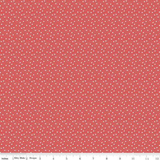 Dear Sweethearts Star Dots Red Fabric by Riley Blake Designs