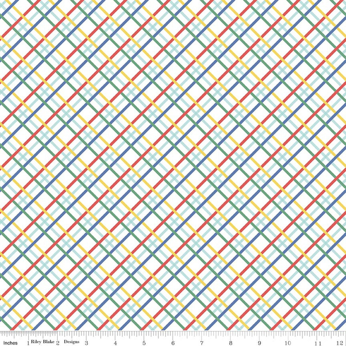 Dear Sweethearts Plaid Multi Fabric by Riley Blake Designs